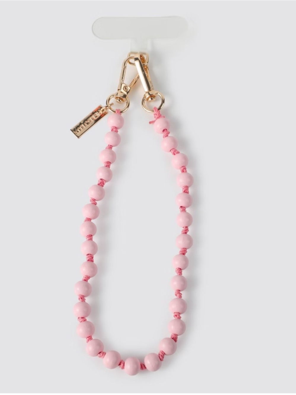 Pink Beaded Phone Wrislet